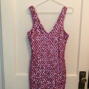 Pink Sequin Dress
